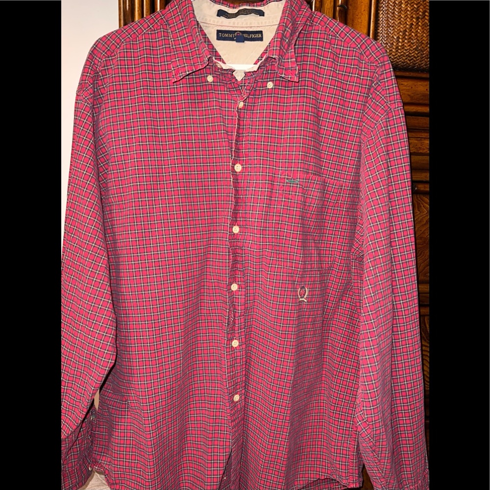 ♥️♥️TOMMY HILFIGER PLAID DRESS SHIRT♥️♥️